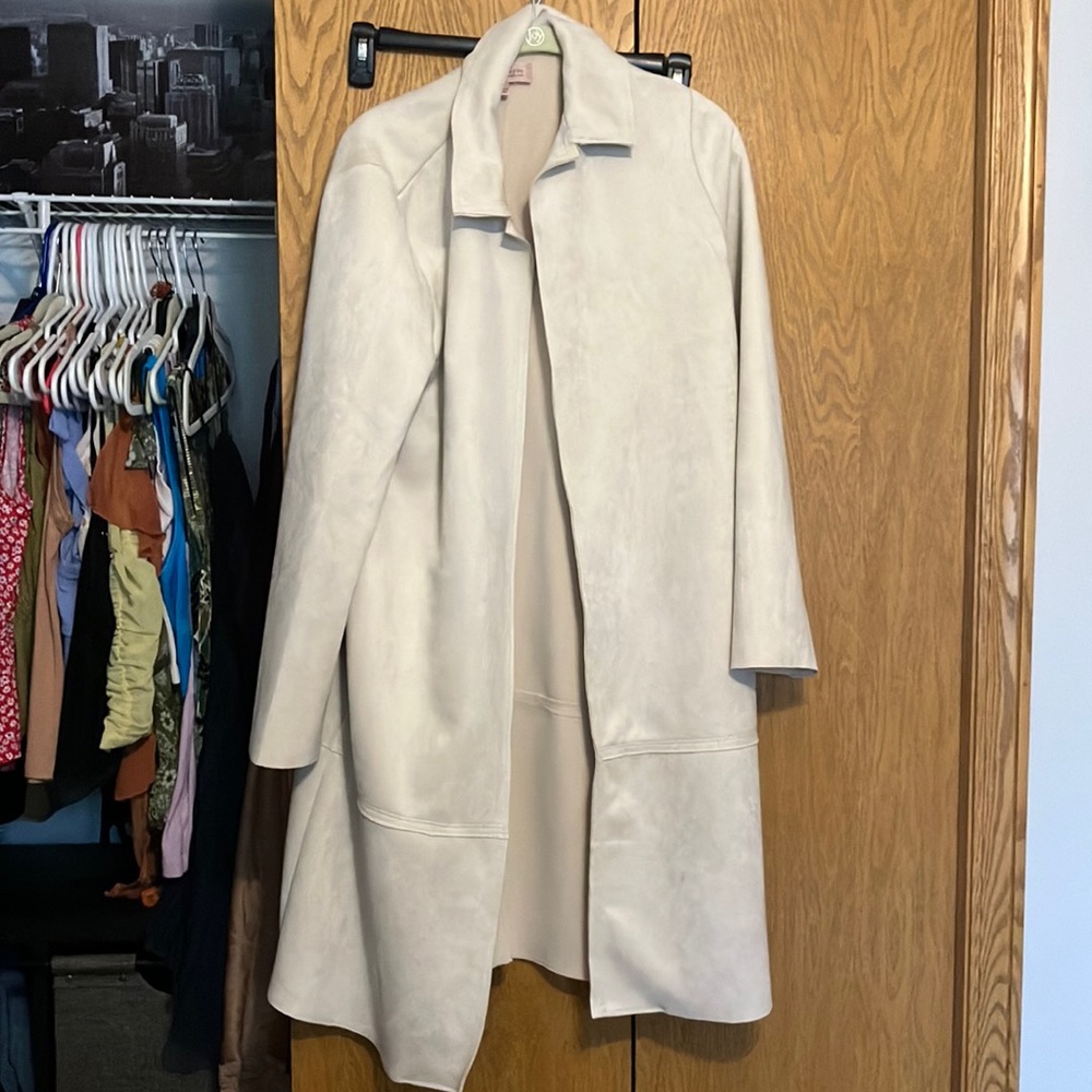 Birch Long draped Suede Jacket